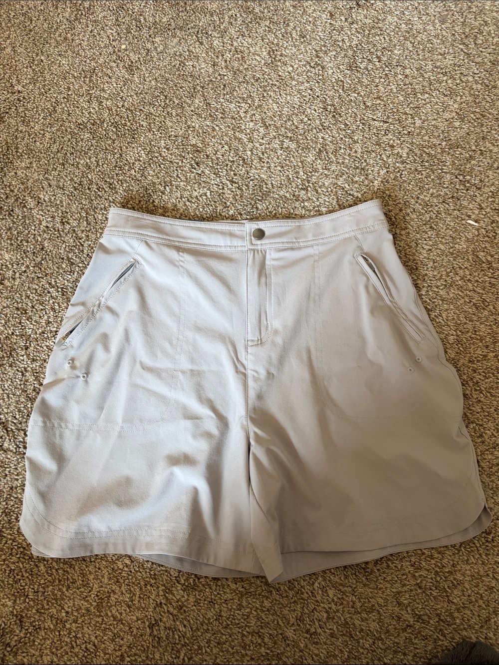 Reel Legends Light Gray Fishing Shorts with Utility Rings